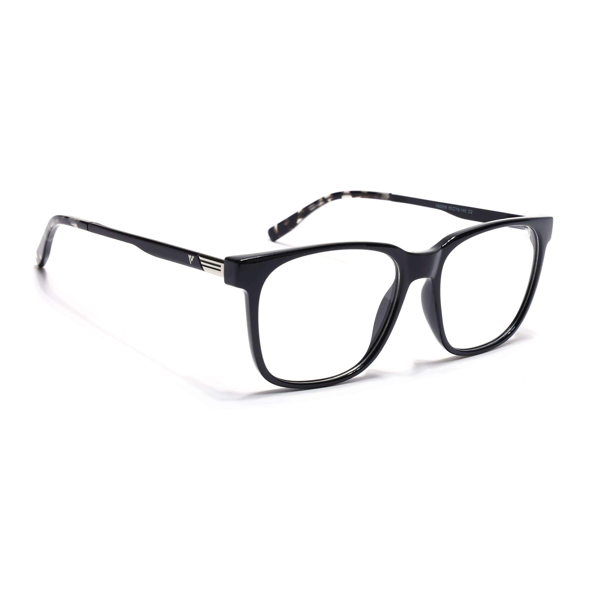 Voyage Apex Shine Black Square Eyeglasses for Men & Women (V62005MG5367-C2)