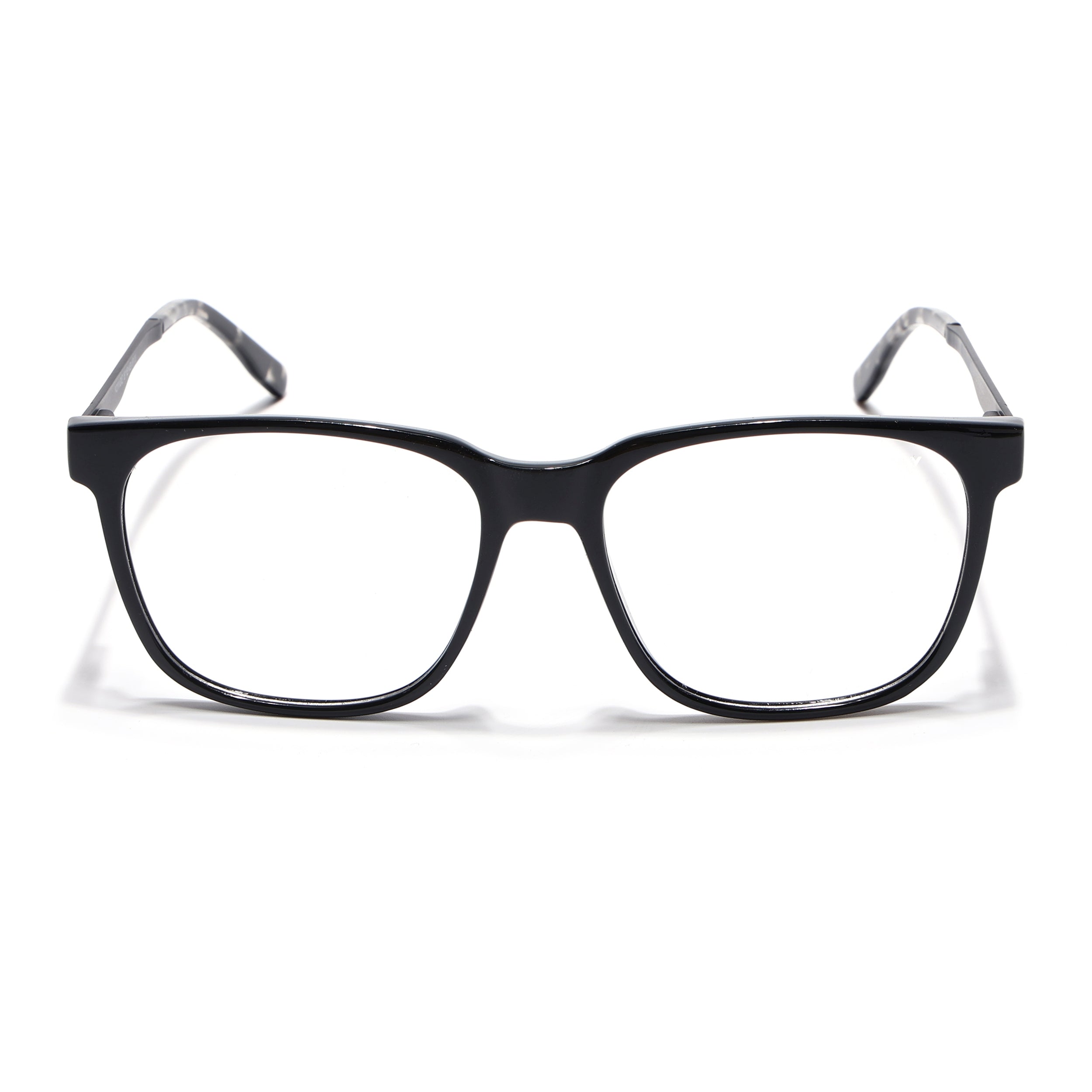 Voyage Apex Shine Black Square Eyeglasses for Men & Women (V62005MG5367-C2)