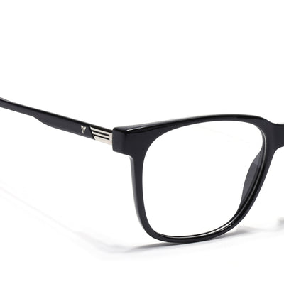 Voyage Apex Shine Black Square Eyeglasses for Men & Women (V62005MG5367-C2)