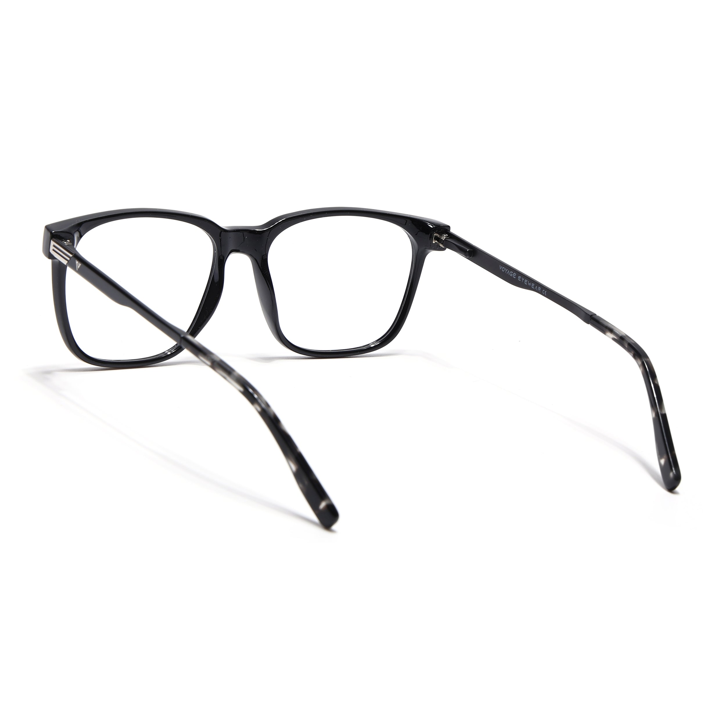Voyage Apex Shine Black Square Eyeglasses for Men & Women (V62005MG5367-C2)
