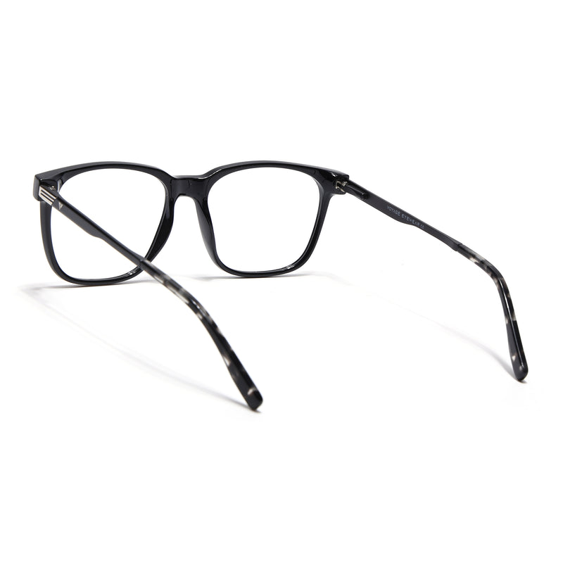 Voyage Apex Shine Black Square Eyeglasses for Men & Women (V62005MG5367-C2)