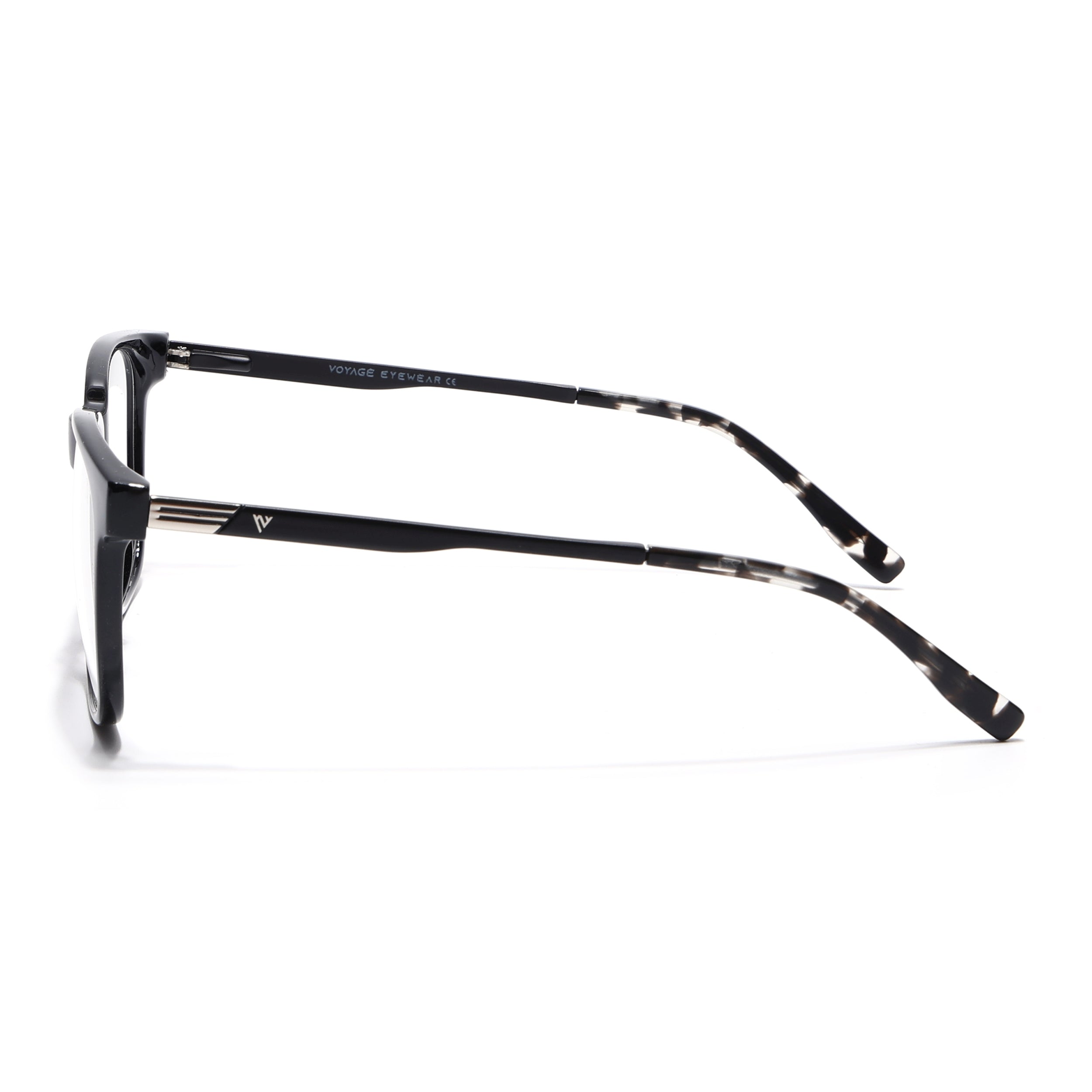 Voyage Apex Shine Black Square Eyeglasses for Men & Women (V62005MG5367-C2)