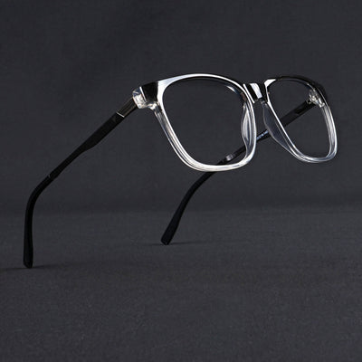 Voyage Apex Black & Transparent Square Eyeglasses for Men & Women (V62005MG5368-C3)