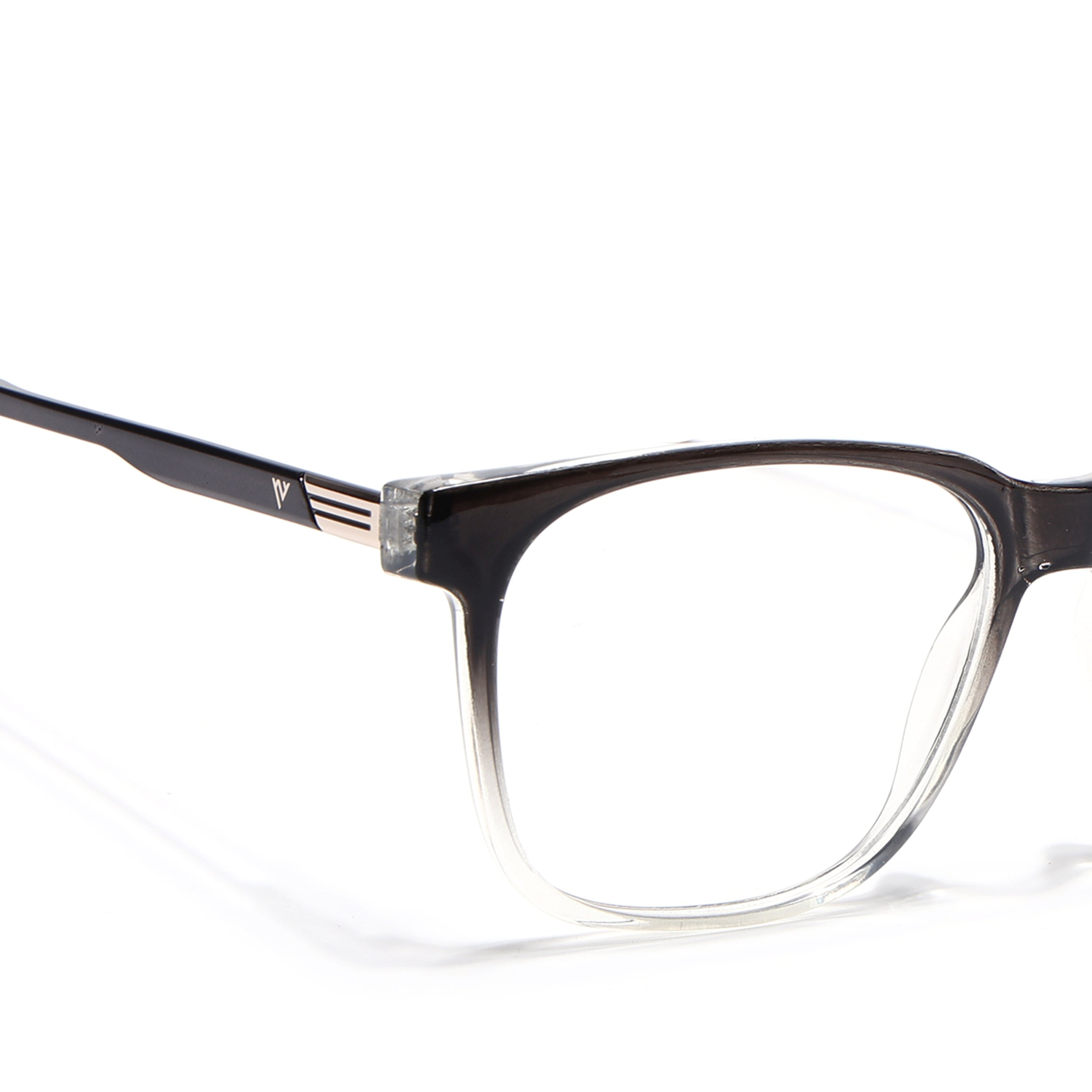 Voyage Apex Black & Transparent Square Eyeglasses for Men & Women (V62005MG5368-C3)