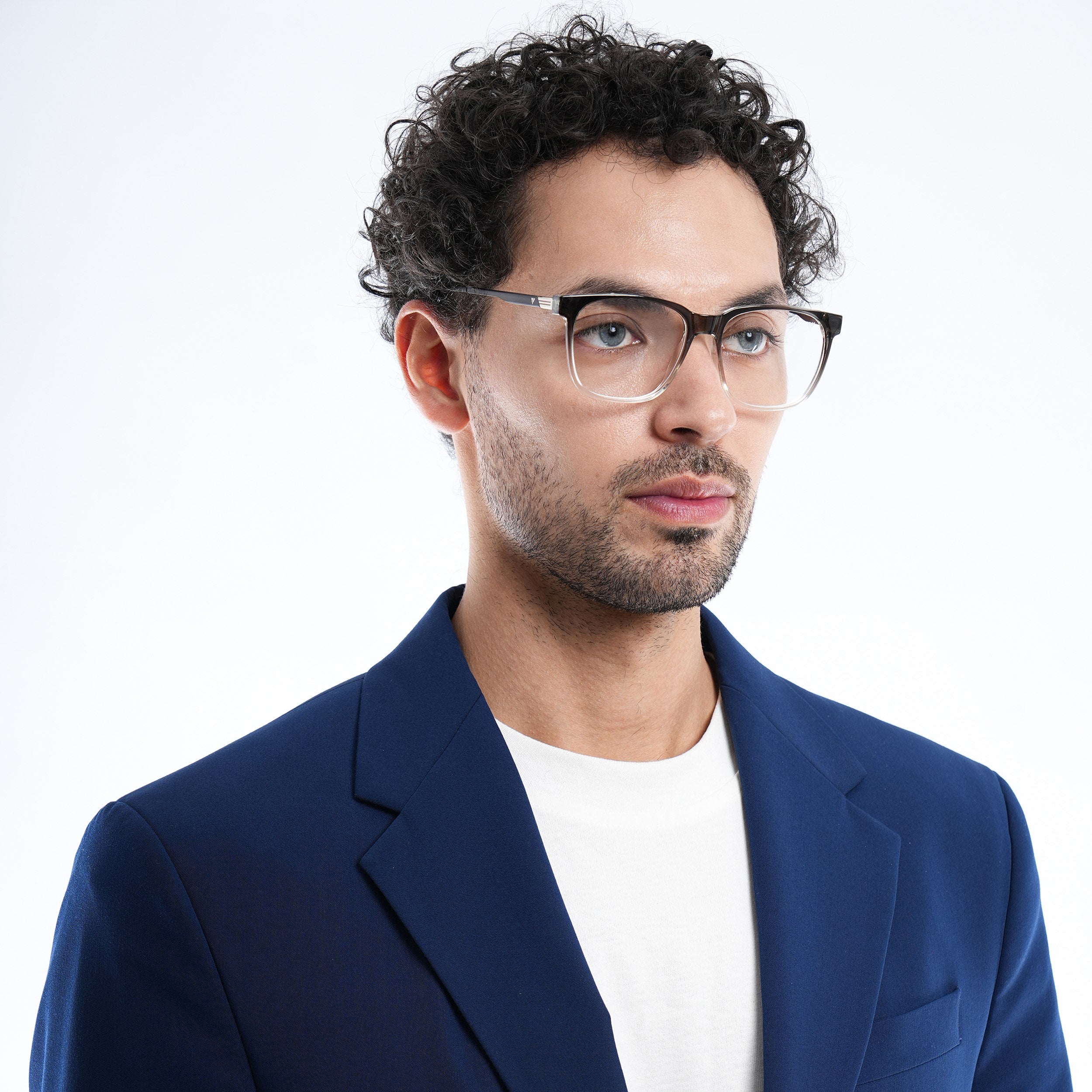 Voyage Apex Black & Transparent Square Eyeglasses for Men & Women (V62005MG5368-C3)