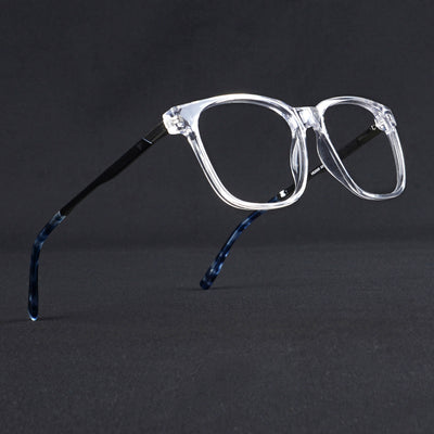 Voyage Apex Transparent Square Eyeglasses for Men & Women (V62005MG5369-C4)
