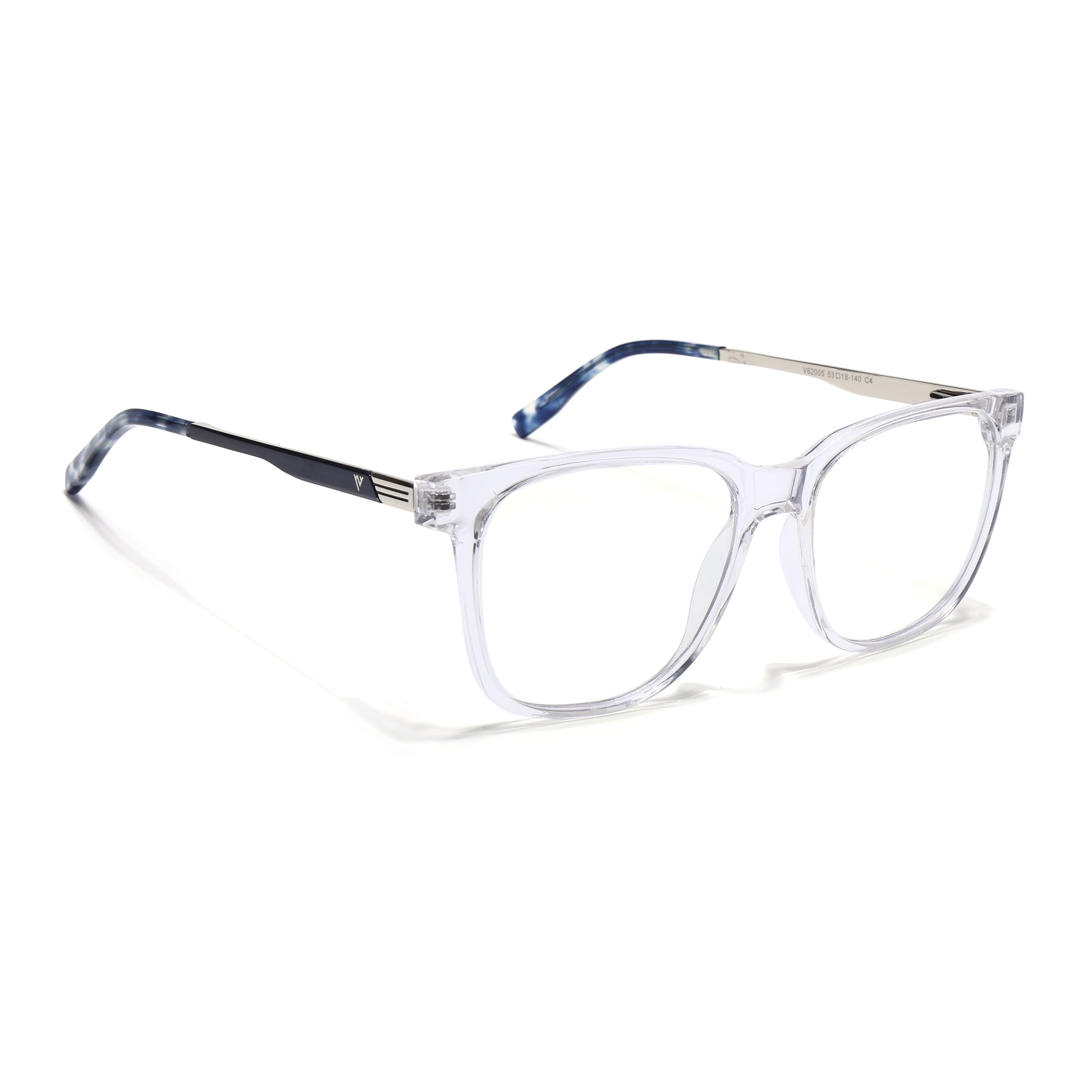Voyage Apex Transparent Square Eyeglasses for Men & Women (V62005MG5369-C4)