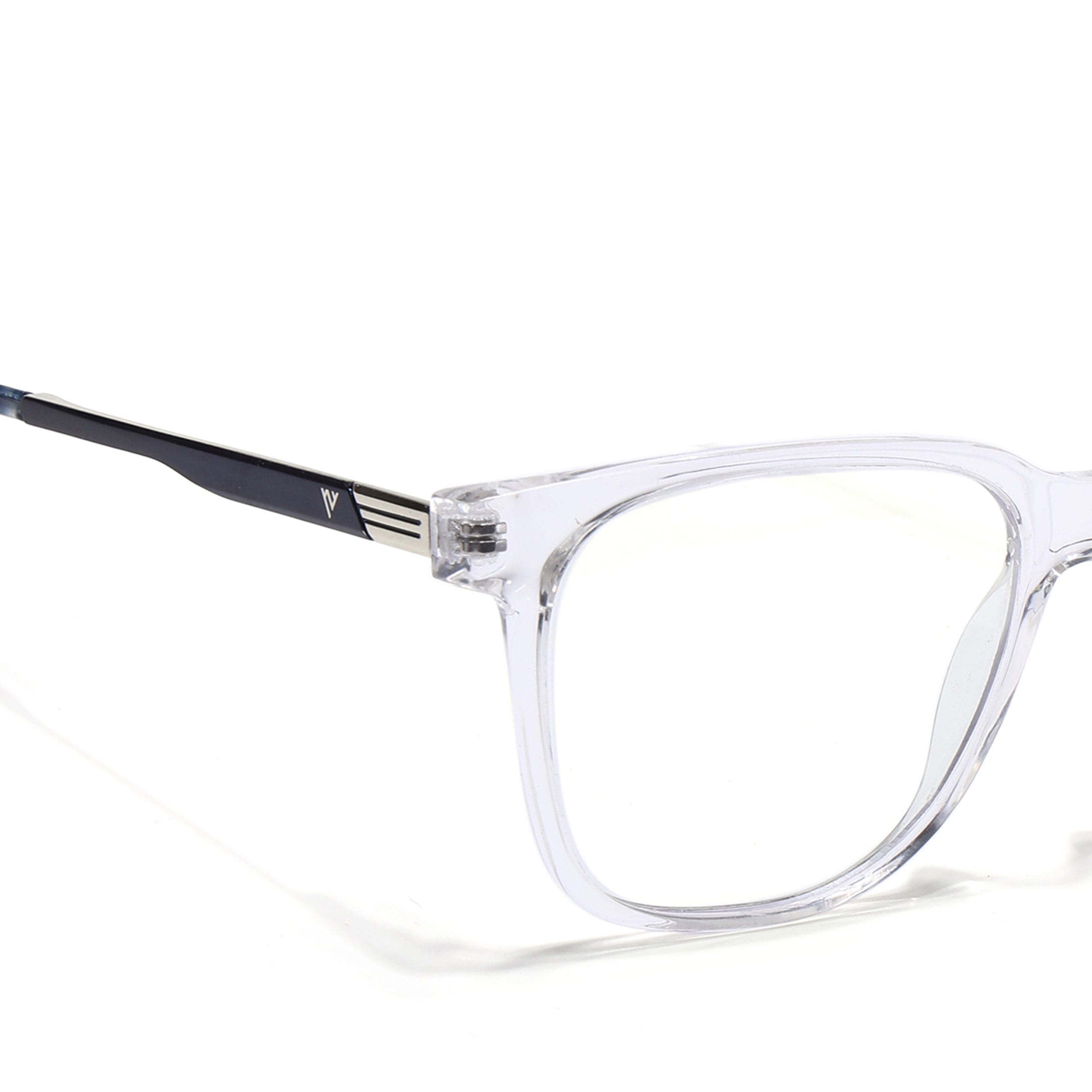 Voyage Apex Transparent Square Eyeglasses for Men & Women (V62005MG5369-C4)