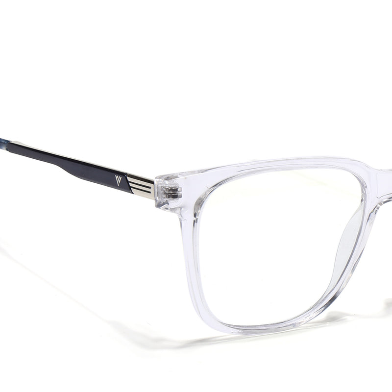 Voyage Apex Transparent Square Eyeglasses for Men & Women (V62005MG5369-C4)