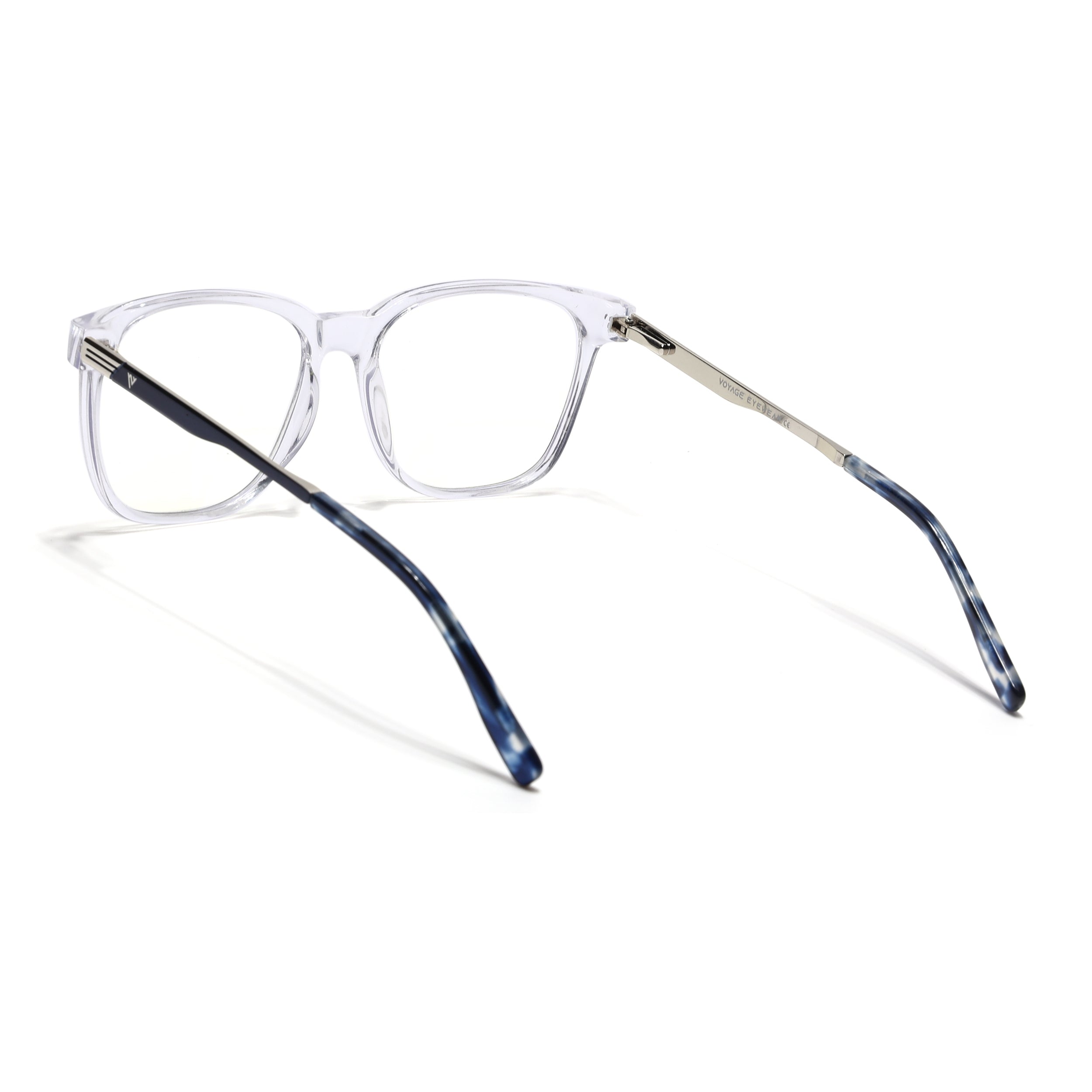Voyage Apex Transparent Square Eyeglasses for Men & Women (V62005MG5369-C4)