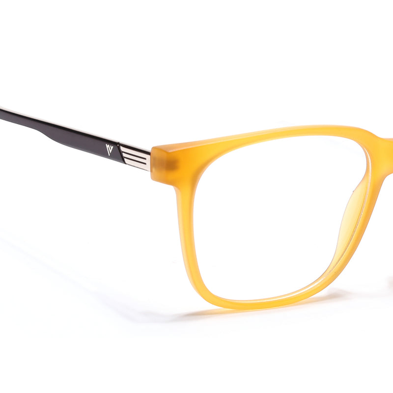 Voyage Apex Orange Square Eyeglasses for Men & Women (V62005MG5370-C5)