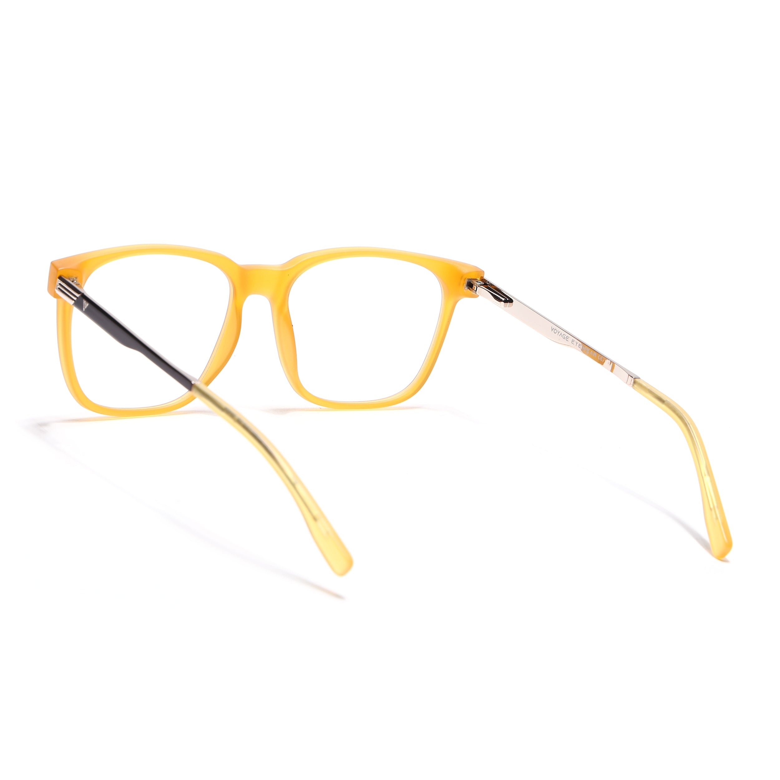 Voyage Apex Orange Square Eyeglasses for Men & Women (V62005MG5370-C5)