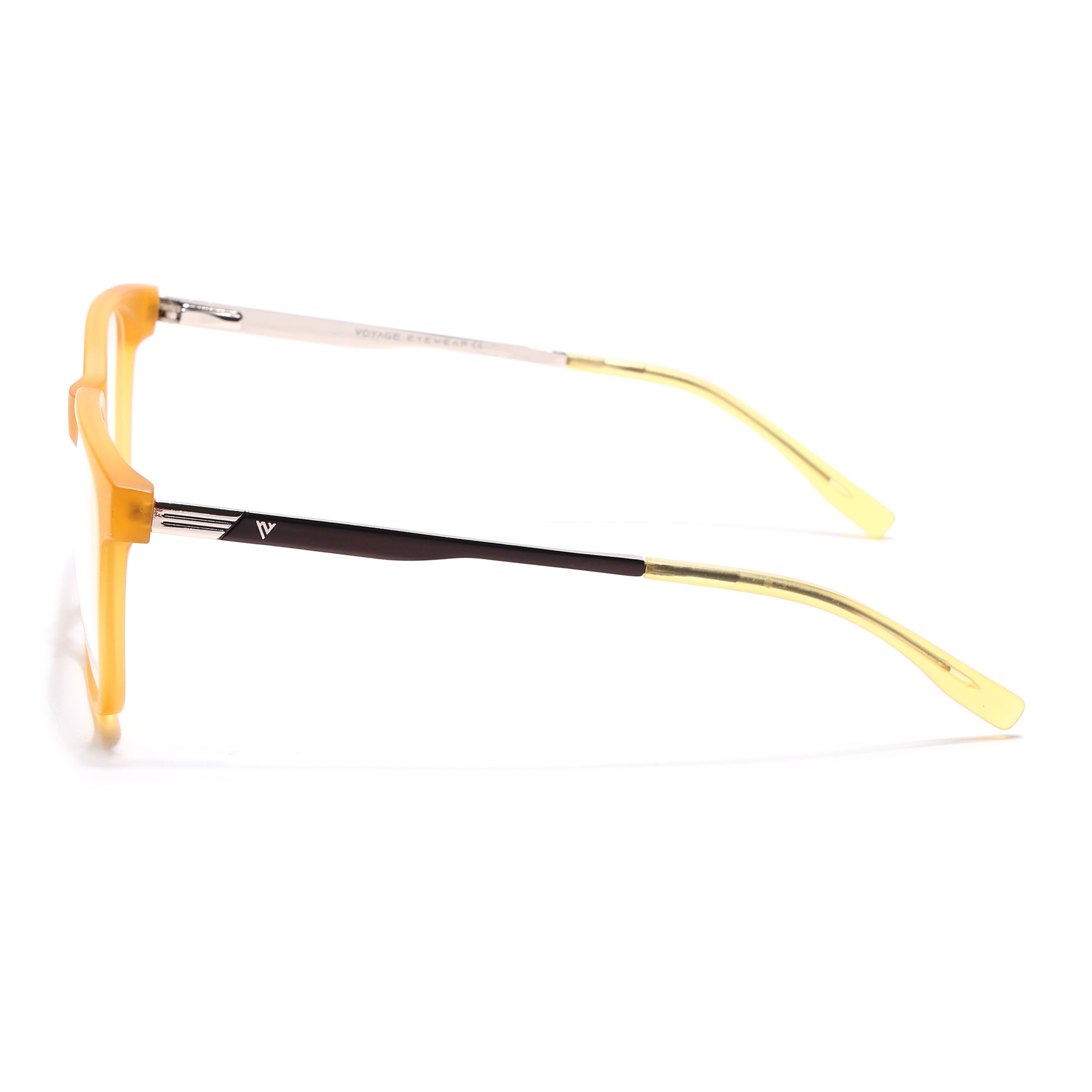 Voyage Apex Orange Square Eyeglasses for Men & Women (V62005MG5370-C5)