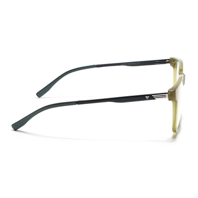 Voyage Apex Green Square Eyeglasses for Men & Women (V62005MG5371-C6)