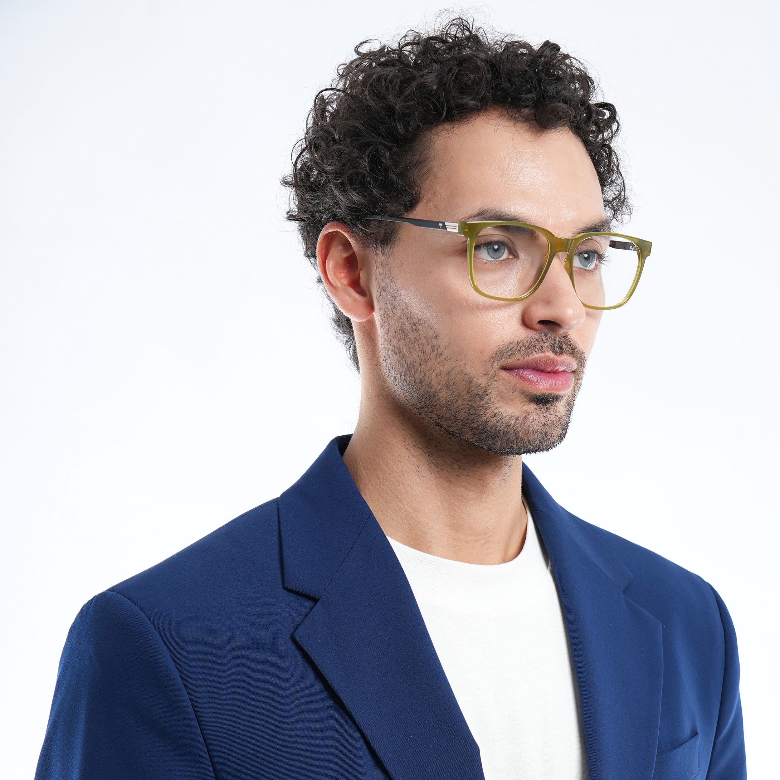 Voyage Apex Green Square Eyeglasses for Men & Women (V62005MG5371-C6)