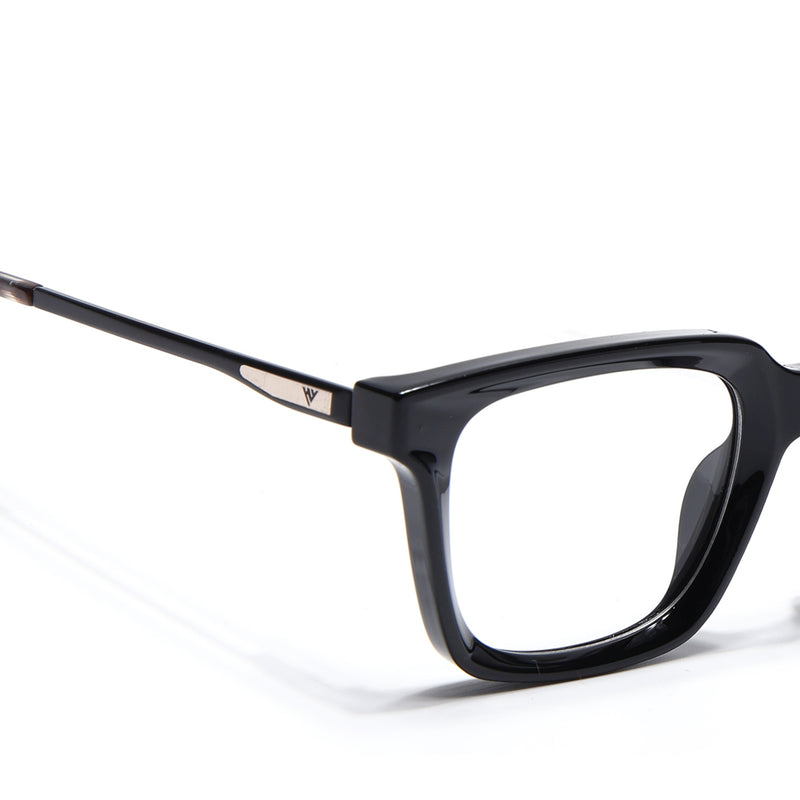 Voyage Apex Shine Black Square Eyeglasses for Women (V62006MG5372-C1)