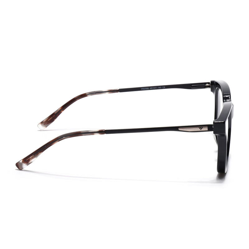 Voyage Apex Shine Black Square Eyeglasses for Women (V62006MG5372-C1)