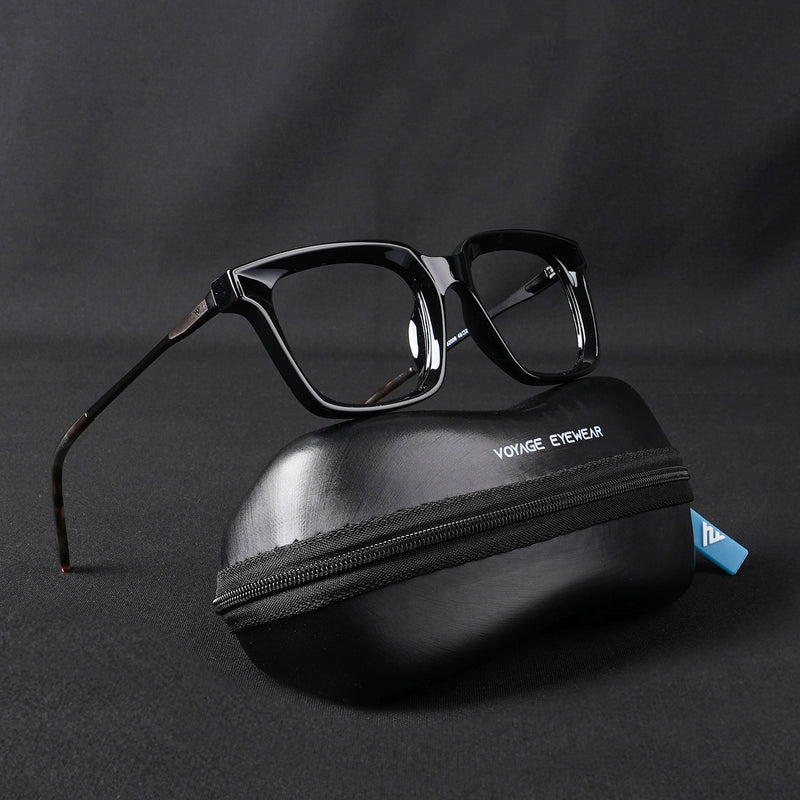Voyage Apex Shine Black Square Eyeglasses for Women (V62006MG5372-C1)