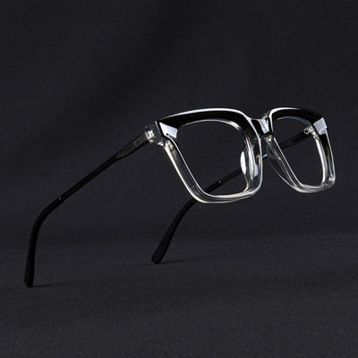 Voyage Apex Black & Transparent Square Eyeglasses for Women (V62006MG5374-C3)