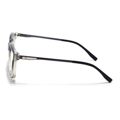 Voyage Apex Black & Transparent Square Eyeglasses for Women (V62006MG5374-C3)