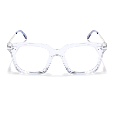 Voyage Apex Transparent Square Eyeglasses for Women (V62006MG5375-C4)