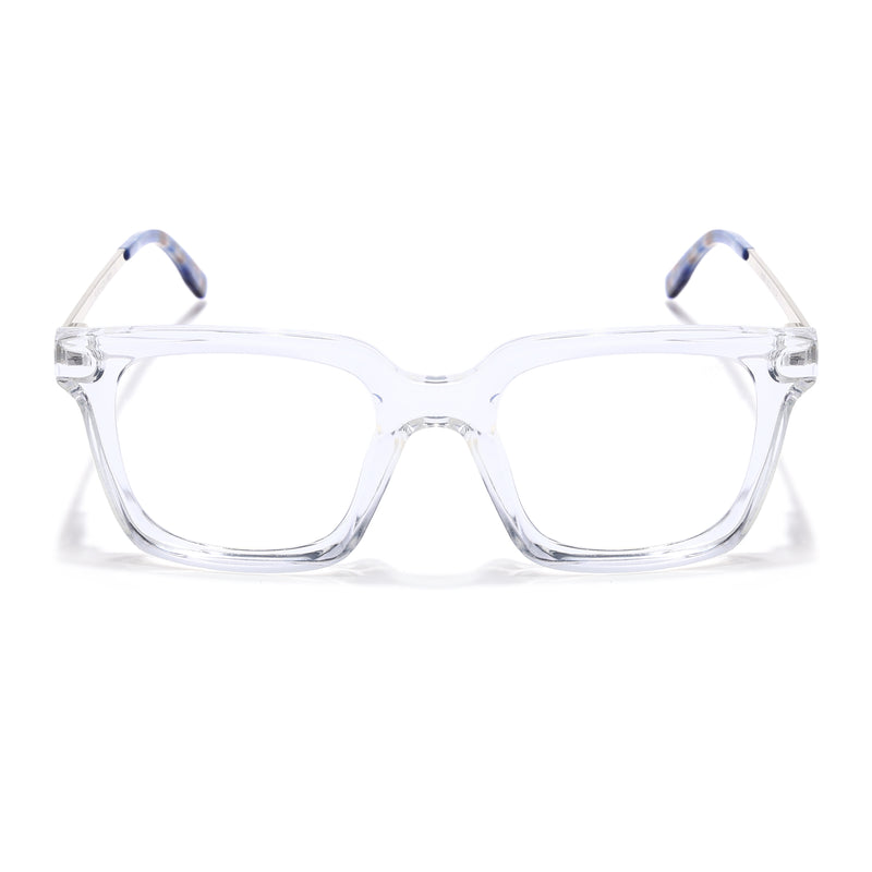 Voyage Apex Transparent Square Eyeglasses for Women (V62006MG5375-C4)