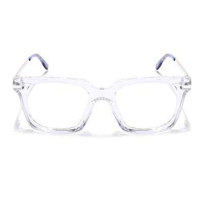 Voyage Apex Transparent Square Eyeglasses for Women (V62006MG5375-C4)