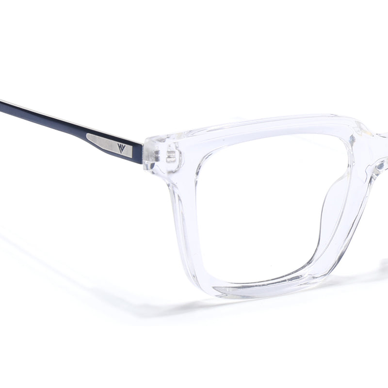 Voyage Apex Transparent Square Eyeglasses for Women (V62006MG5375-C4)