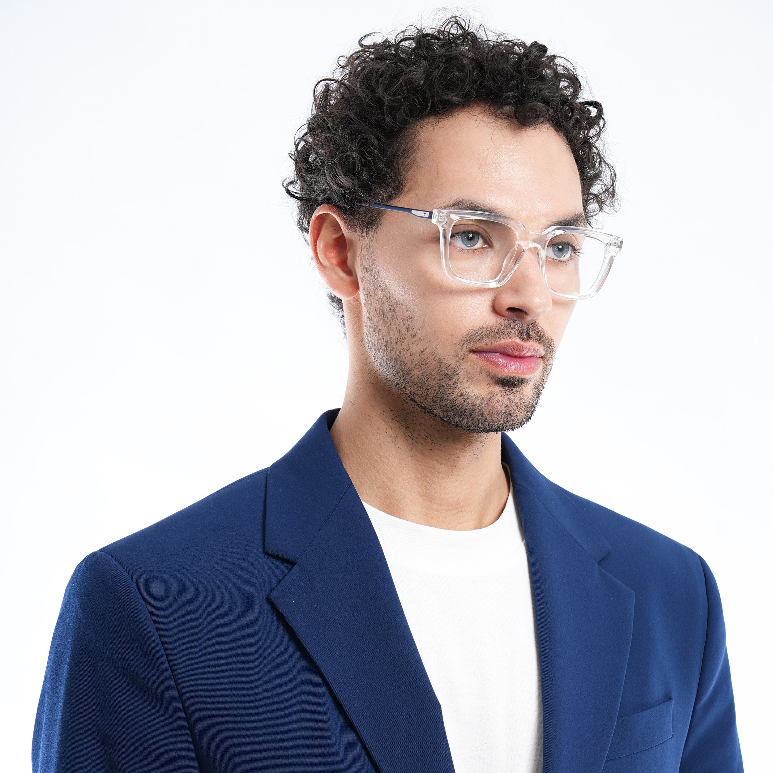 Voyage Apex Transparent Square Eyeglasses for Women (V62006MG5375-C4)