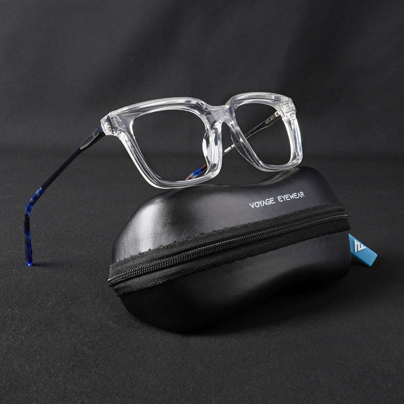 Voyage Apex Transparent Square Eyeglasses for Women (V62006MG5375-C4)