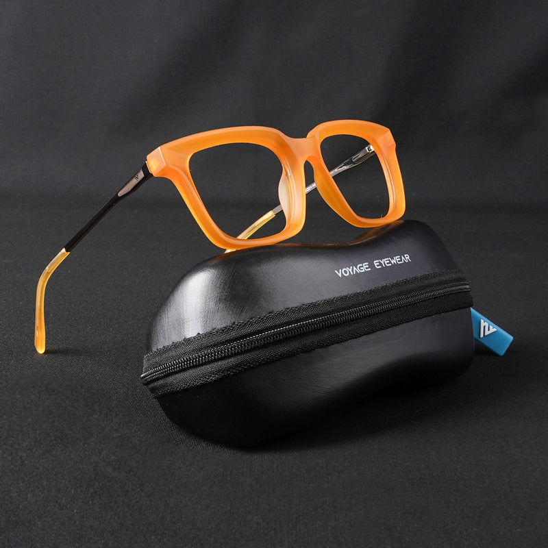 Voyage Apex Orange Square Eyeglasses for Women (V62006MG5376-C5)