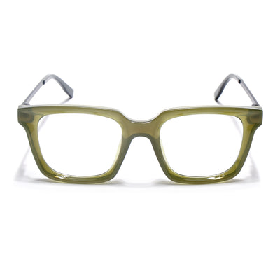 Voyage Apex Green Square Eyeglasses for Women (V62006MG5377-C6)
