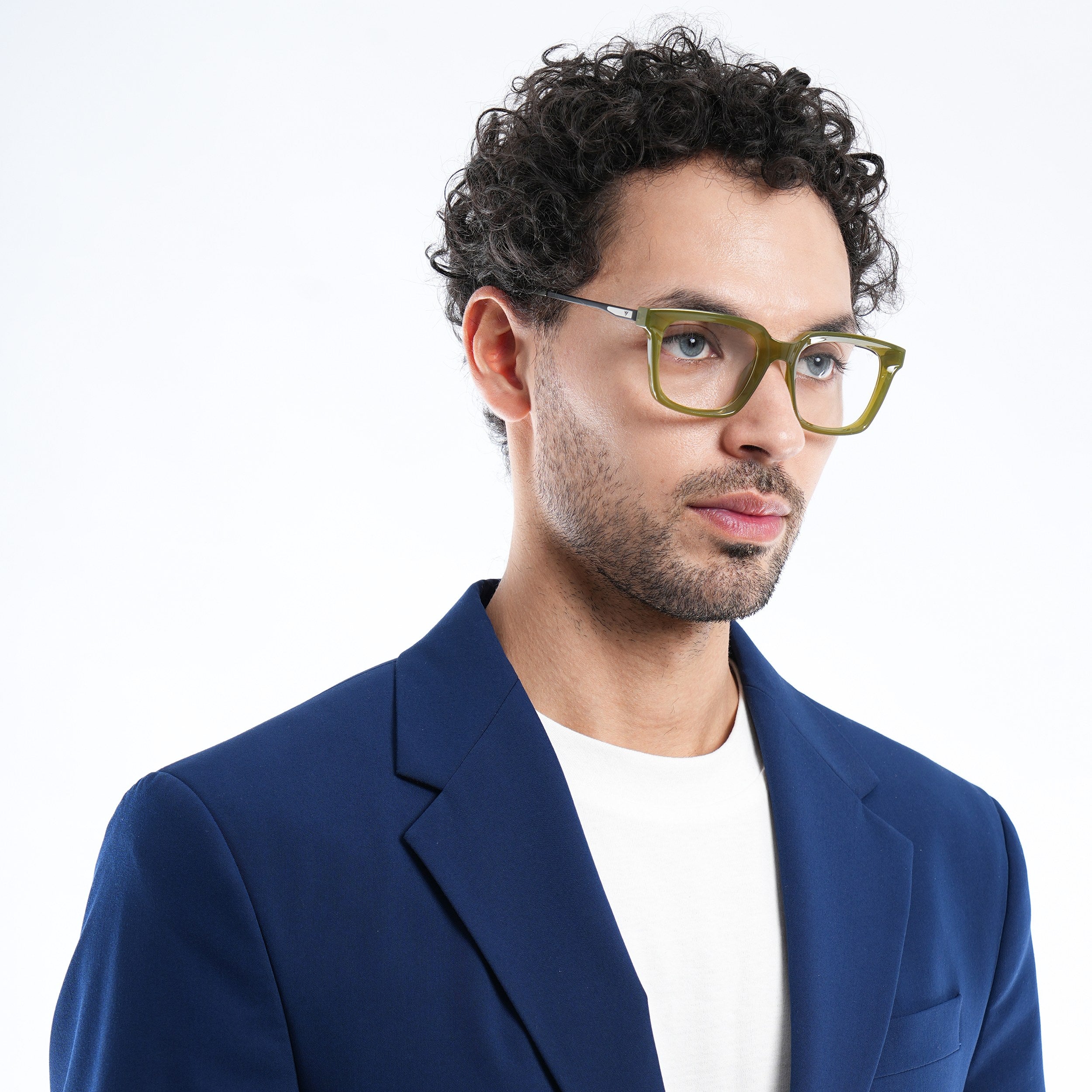 Voyage Apex Green Square Eyeglasses for Women (V62006MG5377-C6)