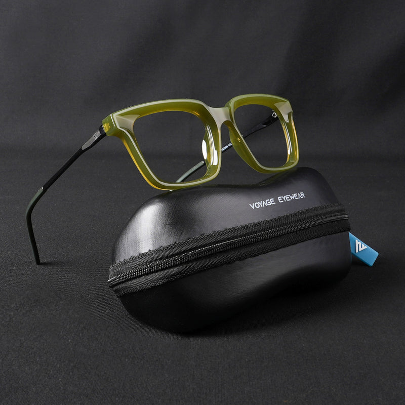 Voyage Apex Green Square Eyeglasses for Women (V62006MG5377-C6)