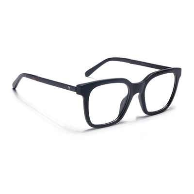 Voyage Apex Matt Black Square Eyeglasses for Men & Women (V62007MG5378-C1)