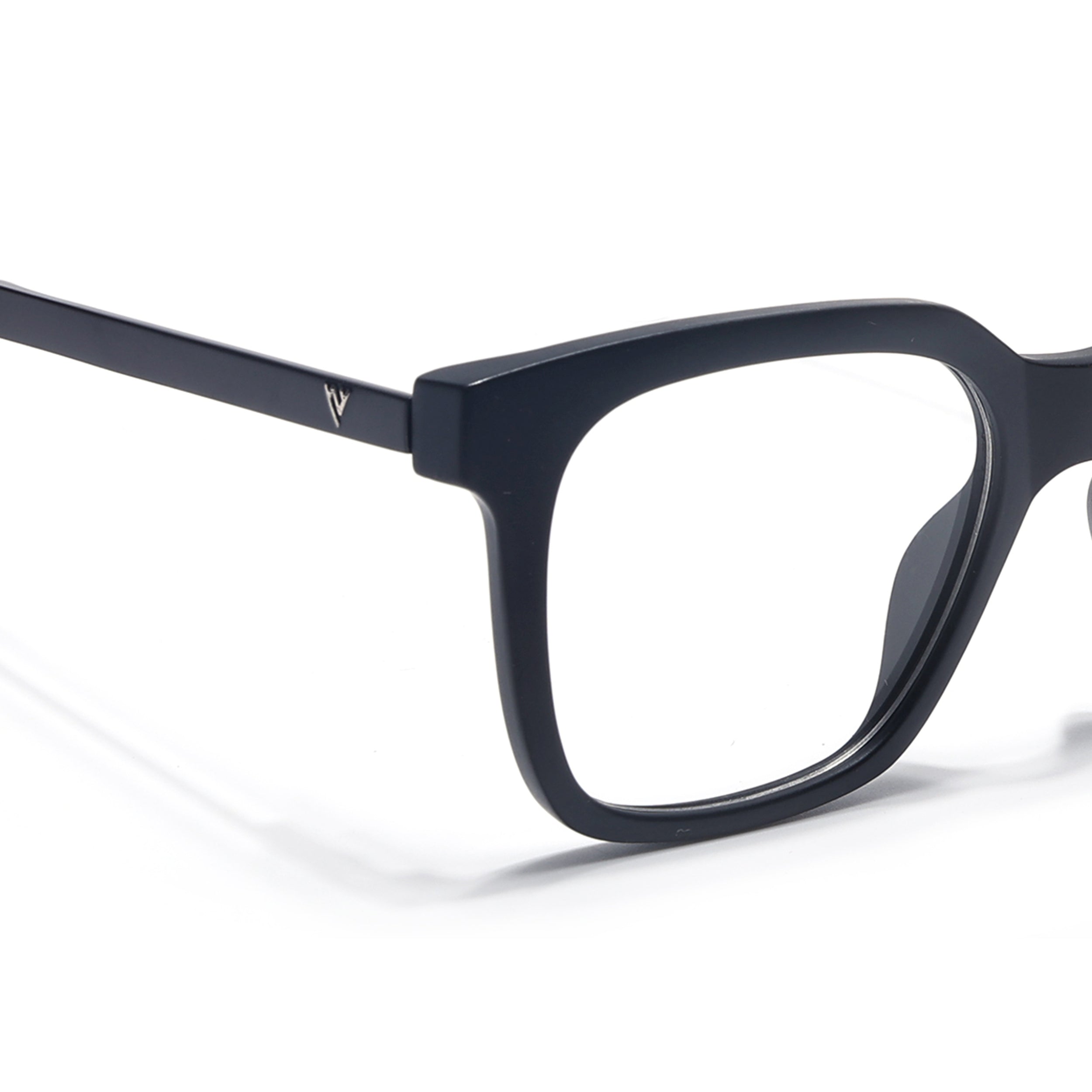 Voyage Apex Matt Black Square Eyeglasses for Men & Women (V62007MG5378-C1)