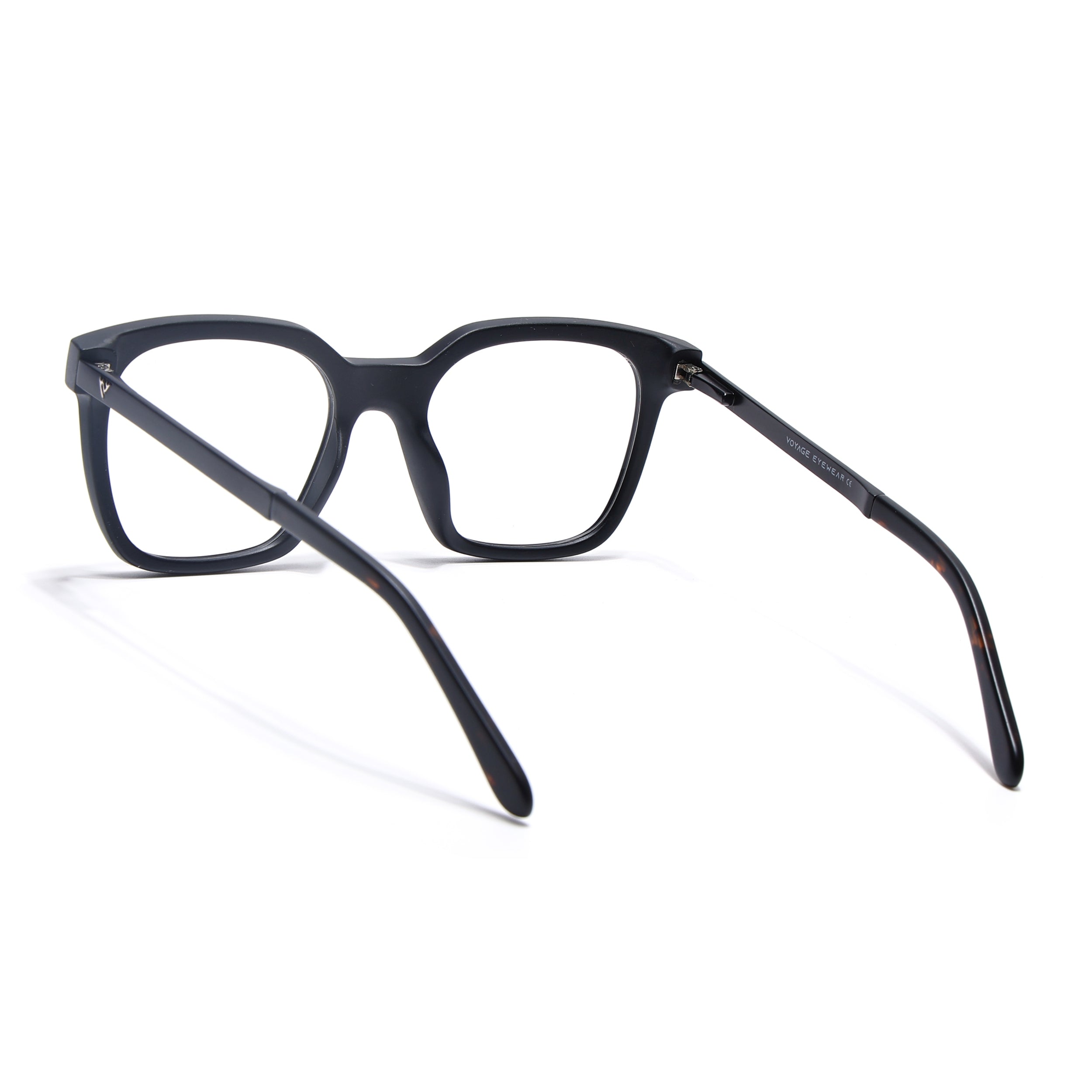 Voyage Apex Matt Black Square Eyeglasses for Men & Women (V62007MG5378-C1)
