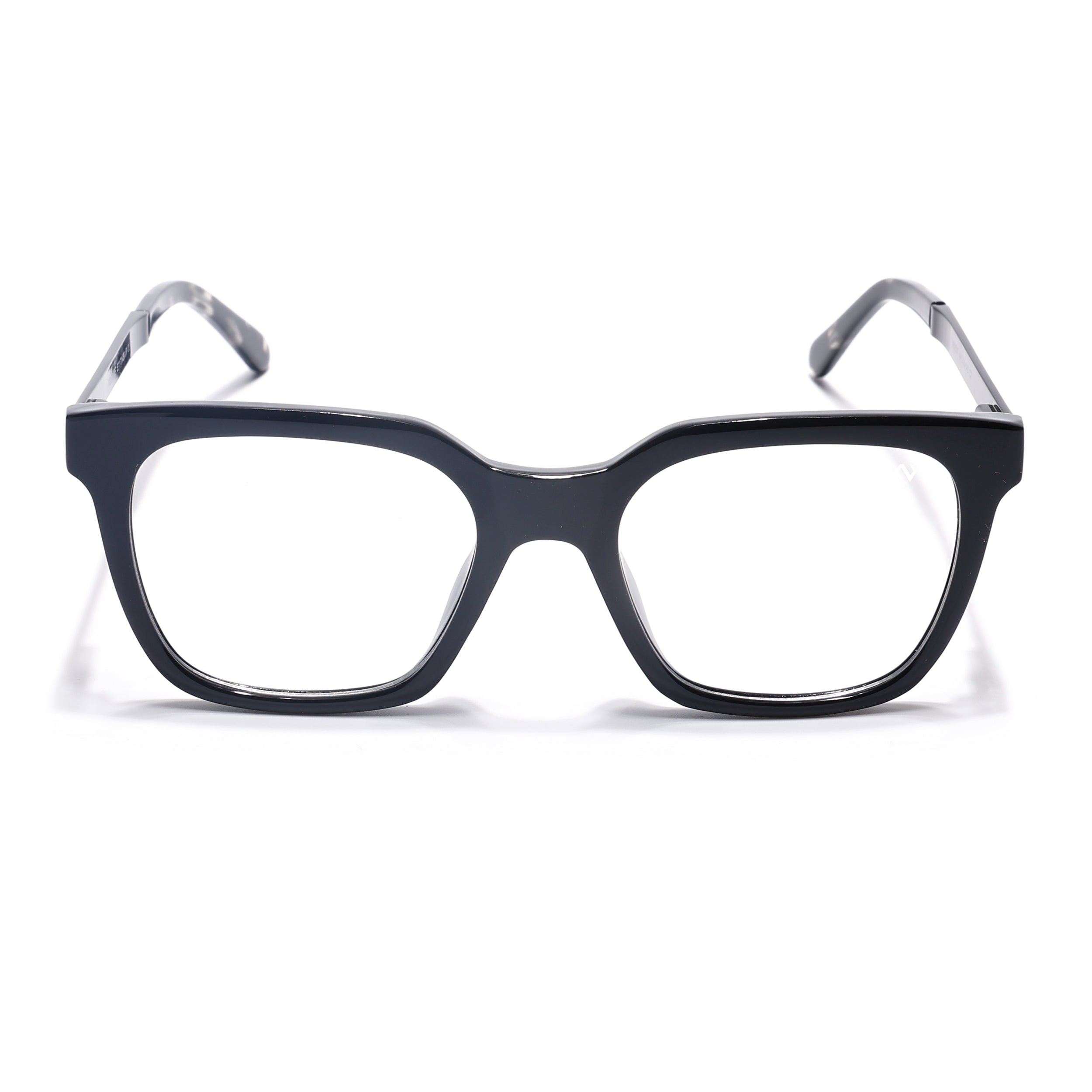 Voyage Apex Shine Black Square Eyeglasses for Men & Women (V62007MG5379-C2)