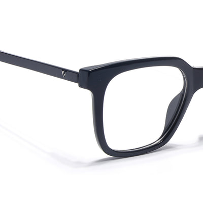 Voyage Apex Shine Black Square Eyeglasses for Men & Women (V62007MG5379-C2)