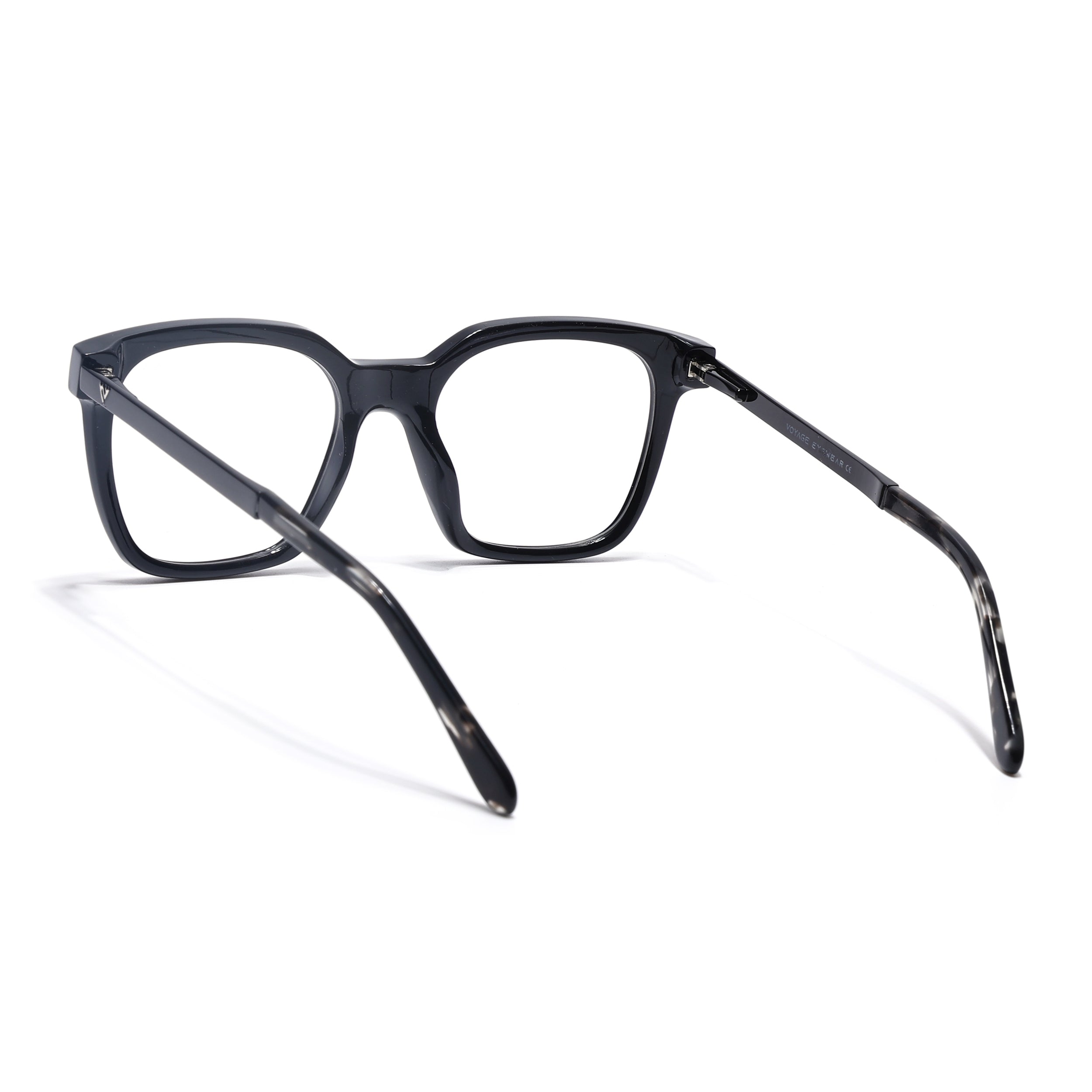 Voyage Apex Shine Black Square Eyeglasses for Men & Women (V62007MG5379-C2)