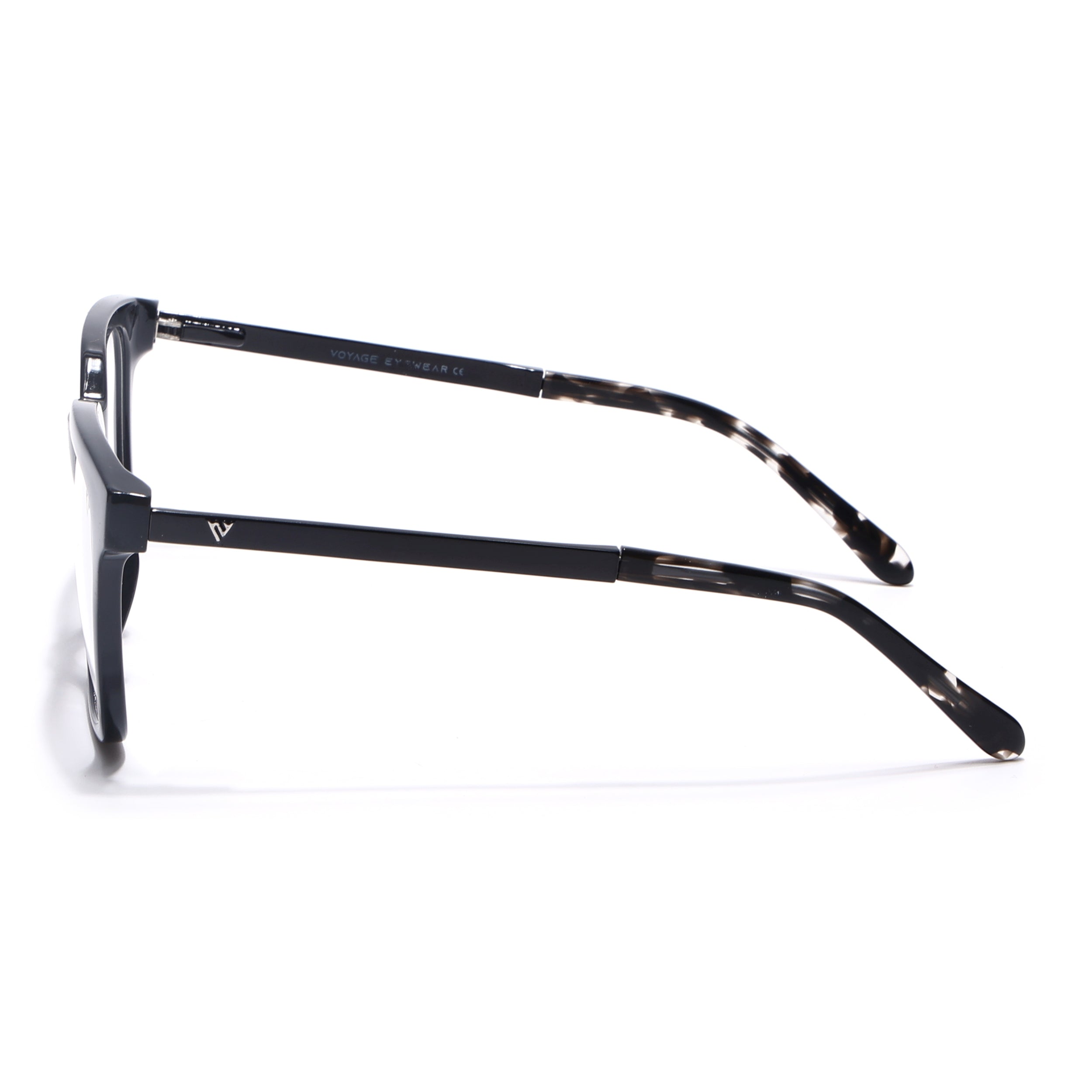 Voyage Apex Shine Black Square Eyeglasses for Men & Women (V62007MG5379-C2)