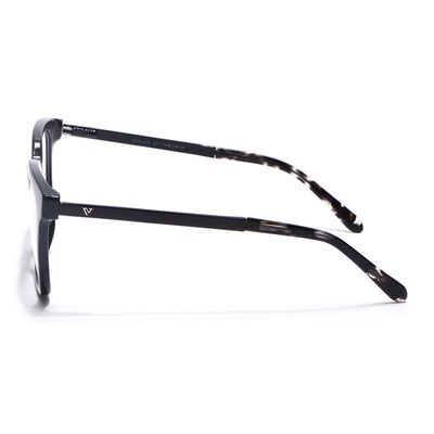 Voyage Apex Shine Black Square Eyeglasses for Men & Women (V62007MG5379-C2)