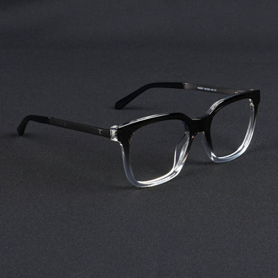 Voyage Apex Black & Transparent Square Eyeglasses for Men & Women (V62007MG5380-C3)