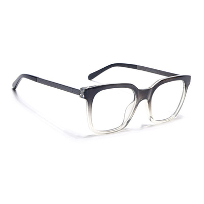 Voyage Apex Black & Transparent Square Eyeglasses for Men & Women (V62007MG5380-C3)