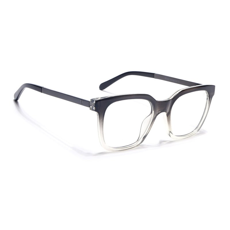 Voyage Apex Black & Transparent Square Eyeglasses for Men & Women (V62007MG5380-C3)