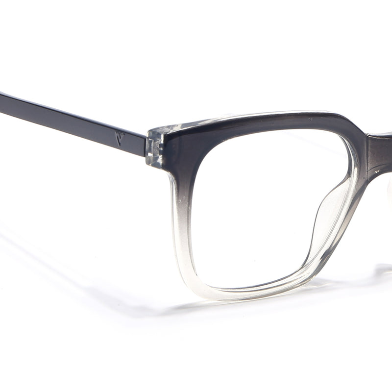 Voyage Apex Black & Transparent Square Eyeglasses for Men & Women (V62007MG5380-C3)