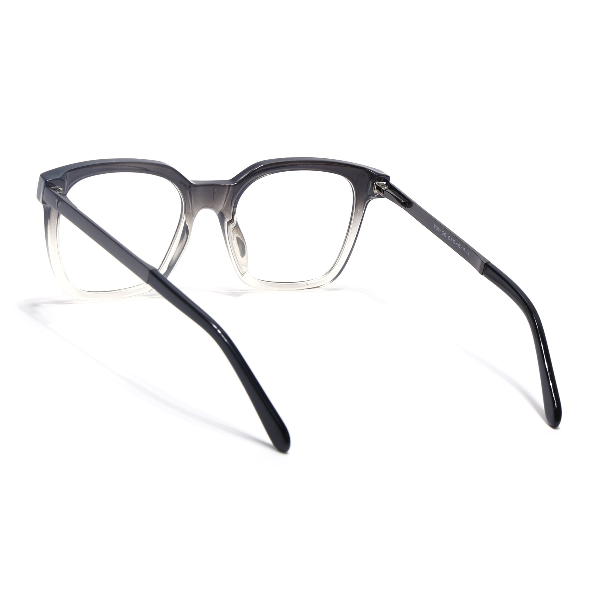 Voyage Apex Black & Transparent Square Eyeglasses for Men & Women (V62007MG5380-C3)