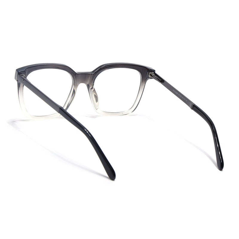 Voyage Apex Black & Transparent Square Eyeglasses for Men & Women (V62007MG5380-C3)
