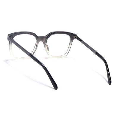 Voyage Apex Black & Transparent Square Eyeglasses for Men & Women (V62007MG5380-C3)