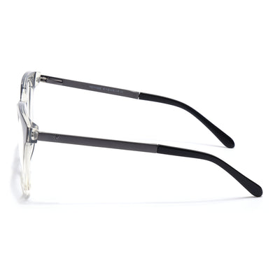 Voyage Apex Black & Transparent Square Eyeglasses for Men & Women (V62007MG5380-C3)